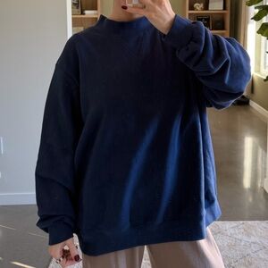 PARKE Navy Blue Mockneck